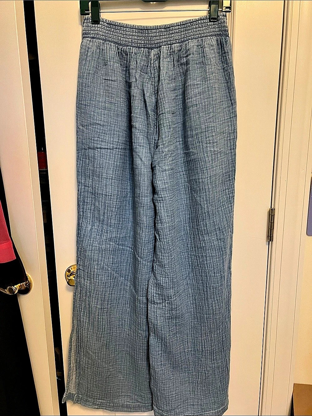 arie Wide Leg Pants in Blue Size Medium